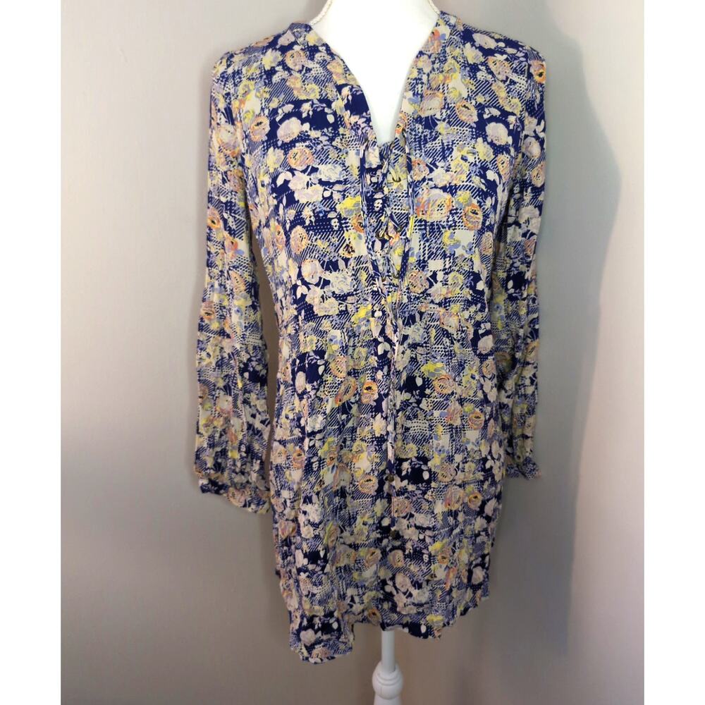 Skies Are Blue Style 92121 Floral Boho Dress Small Lightweight Tunic